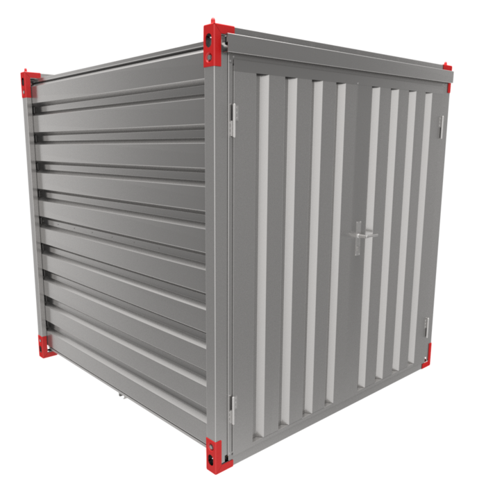2.23m galvanised flat pack storage container
