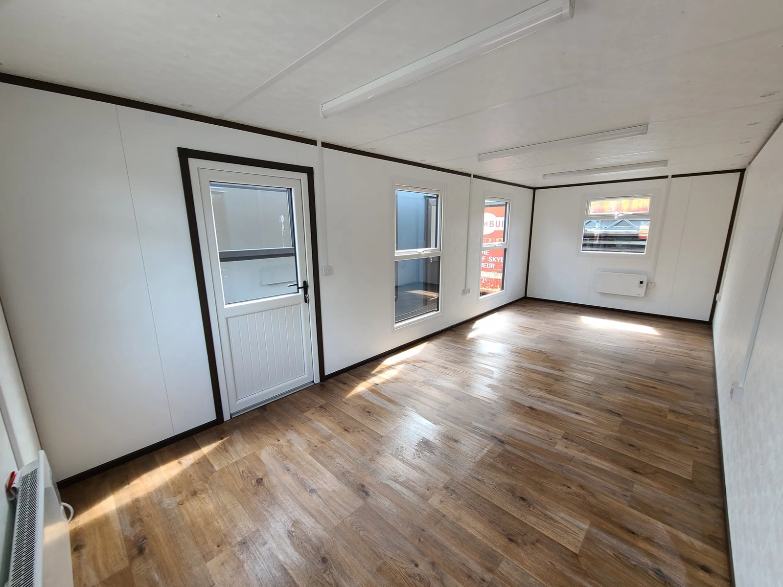 bright nursery room interior with wood floor