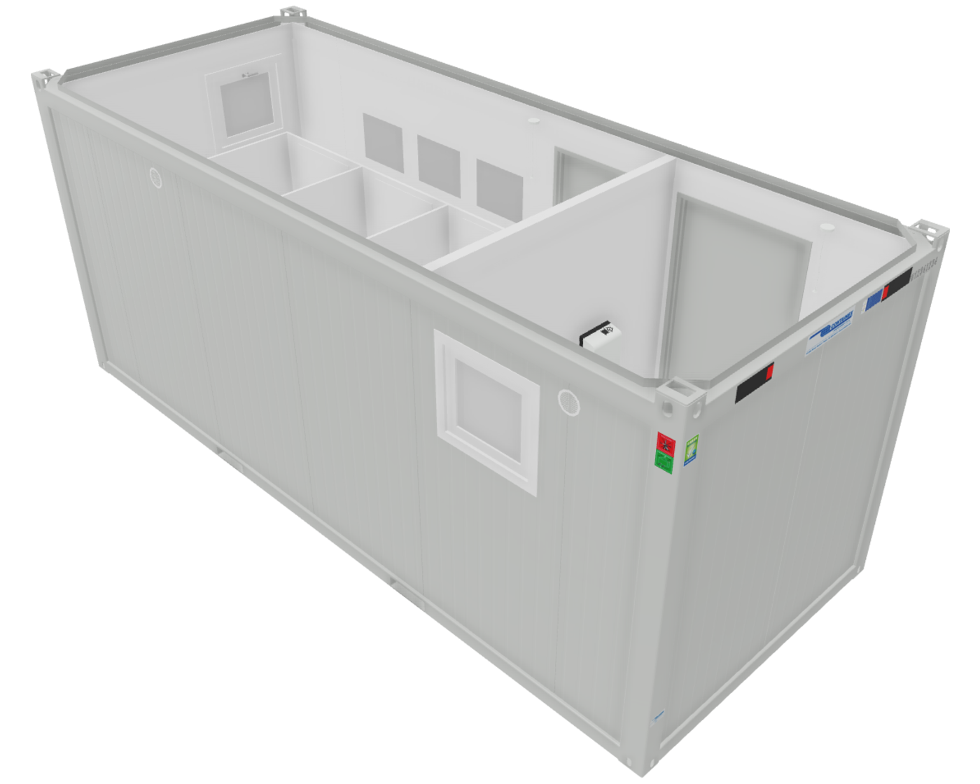 20ft Toilet Block (Mens + Accessible)