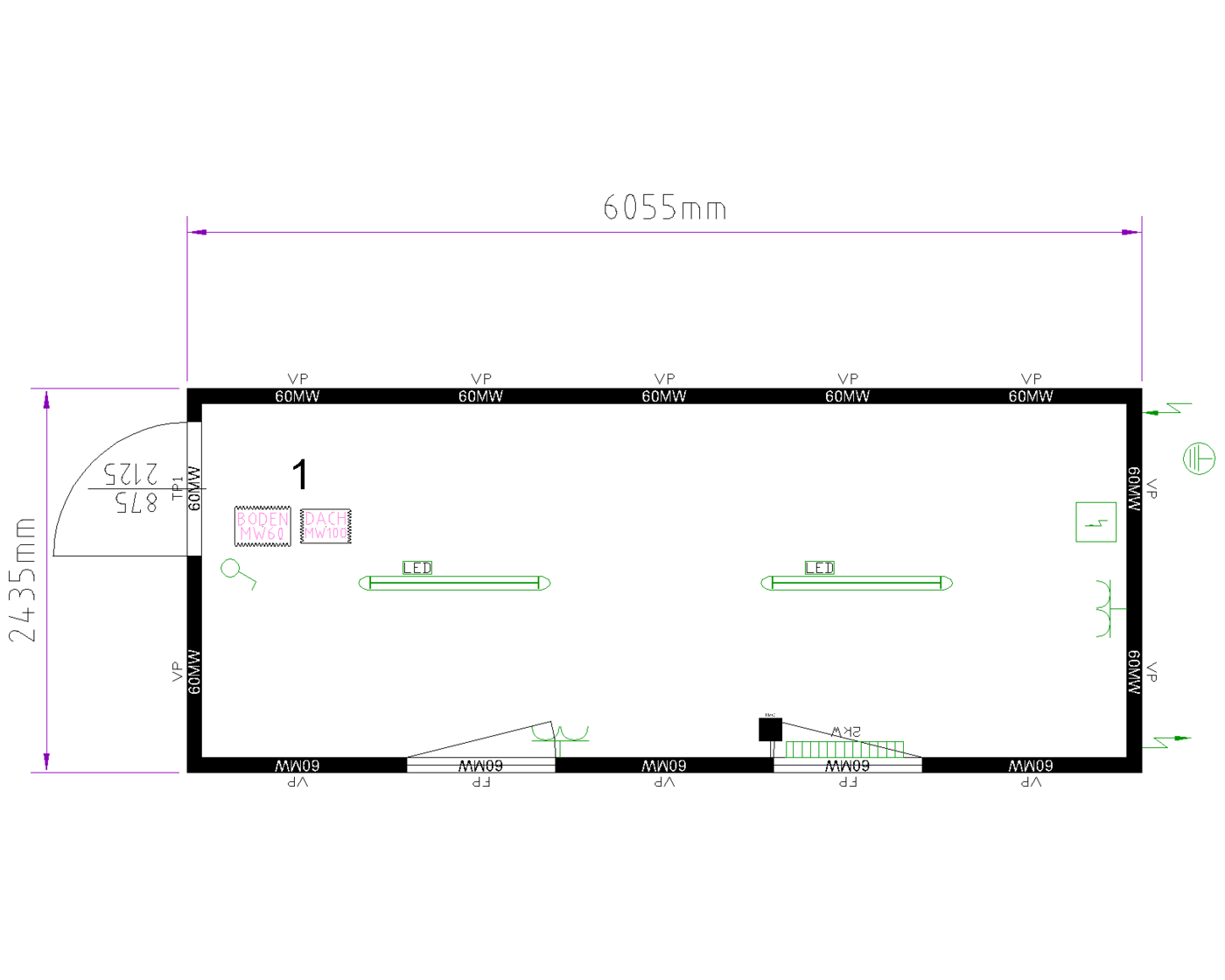 20ft Office floor plan