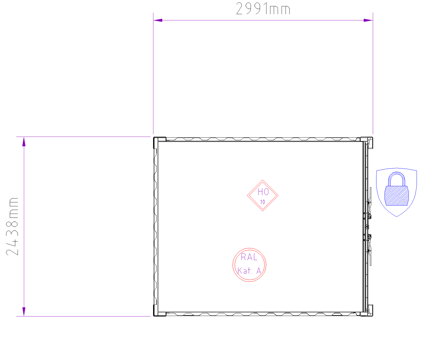 10ft Storage Container floor plan