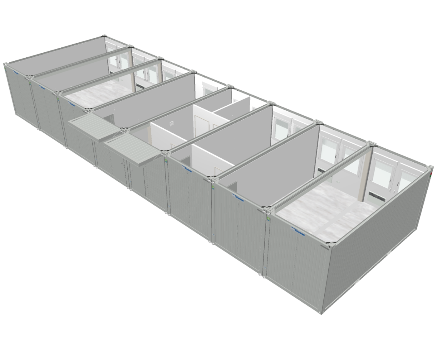 64ft Eight-Room Office Suite