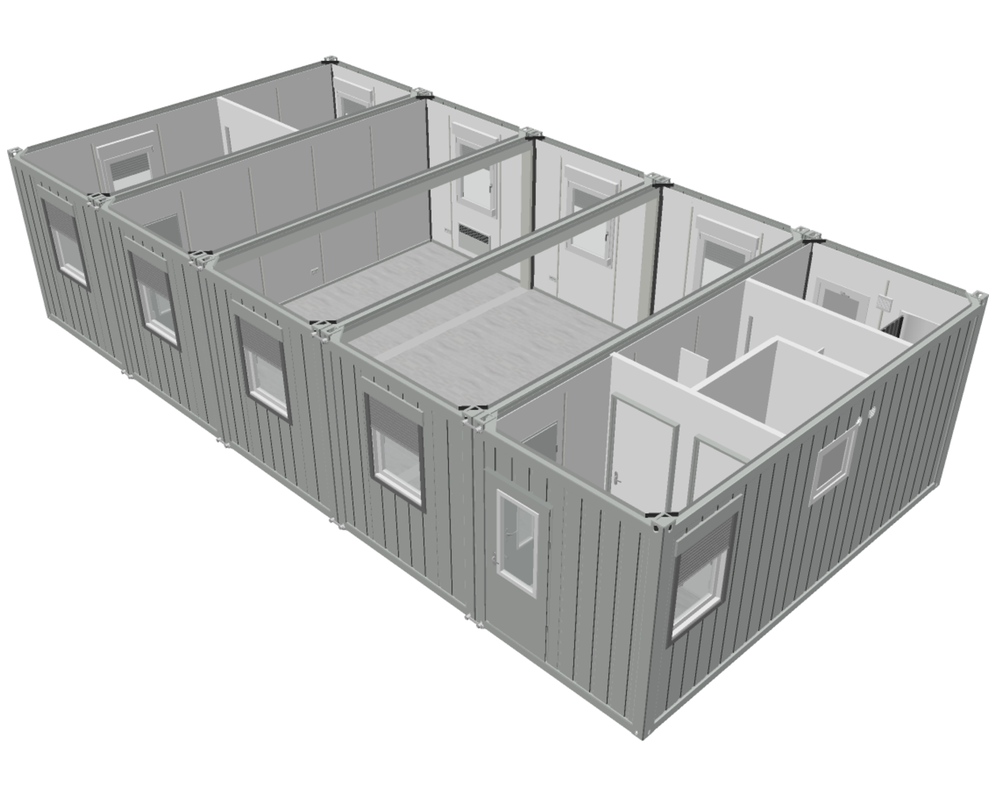40ft Open-Plan Office with WCs