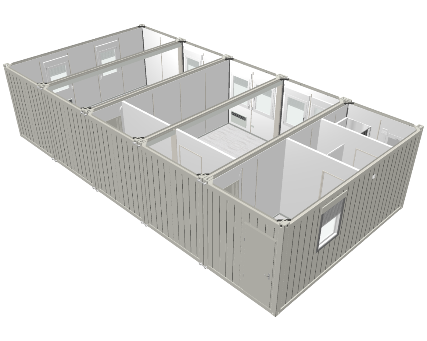 40ft Five-Room Office with Kitchen